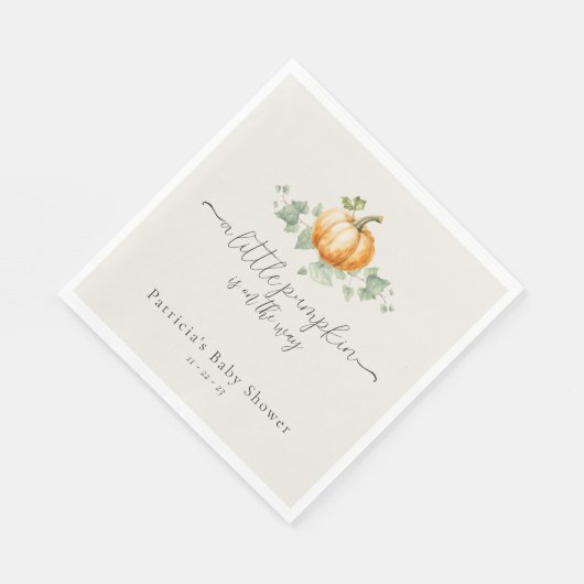 Pompoen Baby shower Geslacht Neutrale servetten (Hoek)