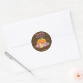 Pompoen, Baby shower, gunst, Label, kleine pompoen Ronde Sticker (Envelop)