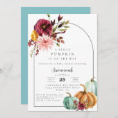 Pompoen Baby shower Herfst Baby shower Uitnodiging (Voorkant / Achterkant)