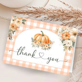 Pompoen Baby shower Herfst Herfst Opgevouwen Dank Bedankkaart
