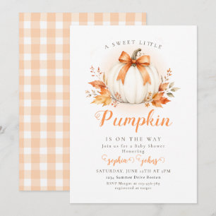 Pompoen Baby Shower Herfst kleine pompoen Kaart