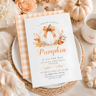 Pompoen Baby Shower Herfst kleine pompoen Kaart