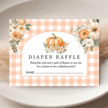 Pompoen Baby shower Herfst Luier Raffle Enclosure