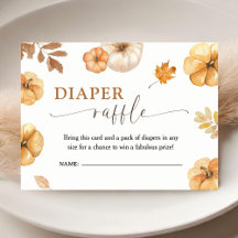 Pompoen Baby shower Herfst Luier Raffle