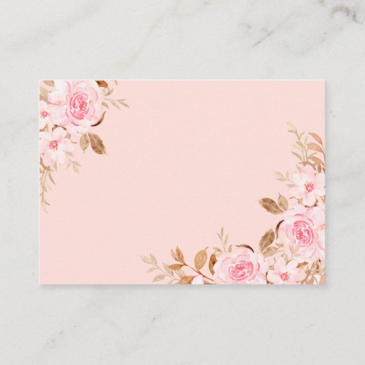 Pompoen Baby shower Herfst Roze Truck Boeken voor  Informatiekaartje (Achterkant)