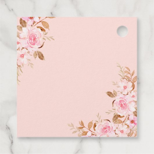 Pompoen Baby shower Herfst Roze Truck Dank u Bedankjes Labels (Achterkant)