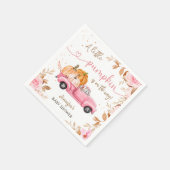 Pompoen Baby shower Herfst Roze Truck Party Paper Servet (Hoek)