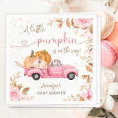 Pompoen Baby shower Herfst Roze Truck Party Paper Servet