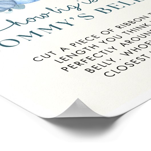 Pompoen Baby shower Hoe groot is mama's buikteken Poster (Hoek)