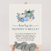 Pompoen Baby shower Hoe groot is mama's buikteken Poster