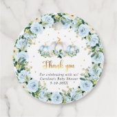 Pompoen Baby shower Jongen Herfst Pompoen Gift Bedankjes Labels (Achterkant)