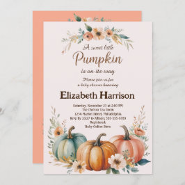  pompoen Baby shower Kaart