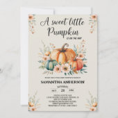  pompoen Baby shower Kaart (Voorkant)