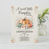 pompoen Baby shower Kaart (Staand voorkant)