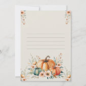 pompoen Baby shower Kaart (Achterkant)