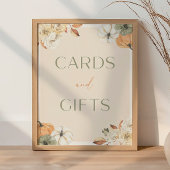 Pompoen Baby shower Kaart en Geschenken Teken Poster