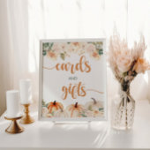 Pompoen Baby shower Kaart en Geschenken Teken Poster