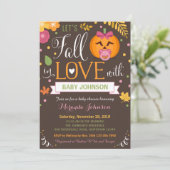 Pompoen Baby Shower, Laten we Verliefd Worden Uitn Kaart (Staand voorkant)