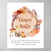 Pompoen Baby shower Luier Raffle Drop Off Poster (Voorkant)