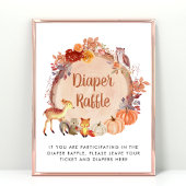 Pompoen Baby shower Luier Raffle Drop Off Poster