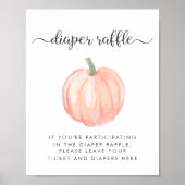 Pompoen Baby shower Luier Raffle Drop Off Teken Poster (Voorkant)