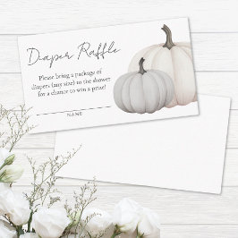 Pompoen Baby Shower Luier Raffle Informatiekaartje