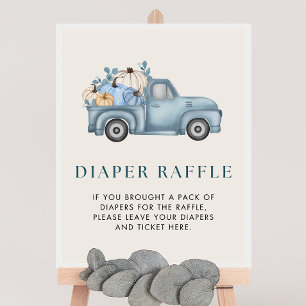 Pompoen Baby shower Luier Raffle Sign Poster