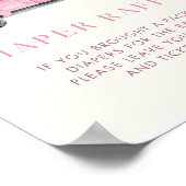 Pompoen Baby shower Luier Raffle Sign Poster (Hoek)