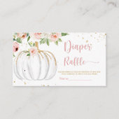 Pompoen Baby shower luier verloting behuizing kaar Informatiekaartje (Voorkant)
