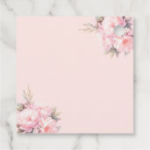 Pompoen Baby shower Meisje Roze Bloemen Herfst Her Bedankjes Labels (Achterkant)