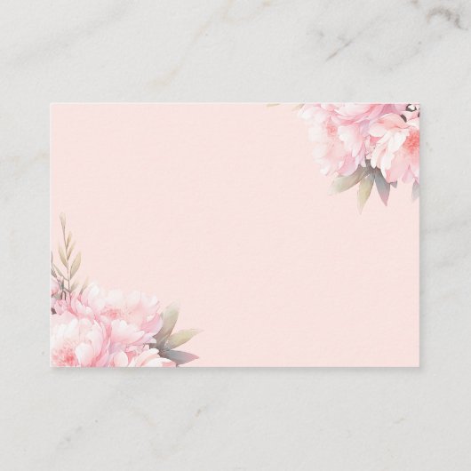 Pompoen Baby shower Meisje Roze Herfst Luier Raffl Informatiekaartje (Achterkant)