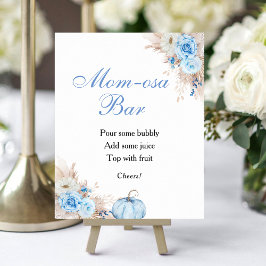 Pompoen Baby shower Mimosa Bar Poster