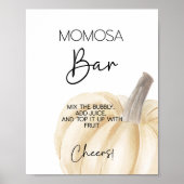Pompoen Baby shower Momosa Bar Poster (Voorkant)