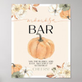 Pompoen Baby shower Momosa Bar Poster (Voorkant)