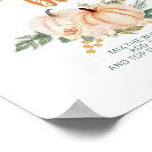 Pompoen Baby shower Momosa Bar Poster (Hoek)