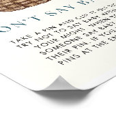 Pompoen Baby shower niet zeggen Baby spel teken Poster (Hoek)