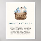 Pompoen Baby shower niet zeggen Baby spel teken Poster (Voorkant)