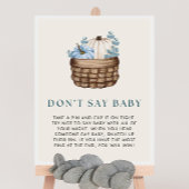 Pompoen Baby shower niet zeggen Baby spel teken Poster