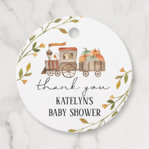 Pompoen Baby shower of Verjaardag Dank u Label