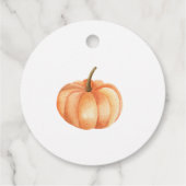 Pompoen Baby shower of Verjaardag Dank u Label (Achterkant)