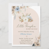 Pompoen Baby shower Onze kleine pompoen Kaart (Voorkant)