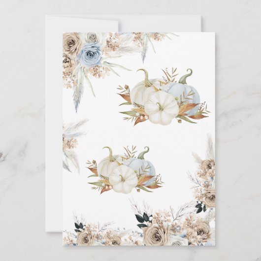 Pompoen Baby shower Onze kleine pompoen Kaart (Achterkant)