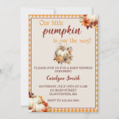 Pompoen Baby shower Onze kleine pompoen Kaart (Voorkant)