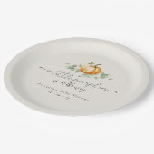 Pompoen Baby shower Papier Borden Papieren Bordje (Gekanteld)