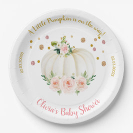Pompoen Baby shower papier Papieren Bordje