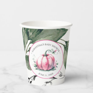 Pompoen Baby shower Papieren Cups Sjabloon Bekers