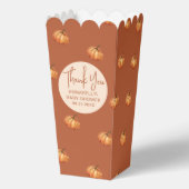 Pompoen Baby shower Popcorn Bedankdoosjes (Voorkant)
