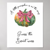 Pompoen baby shower Raad de zoete troep Poster (Voorkant)