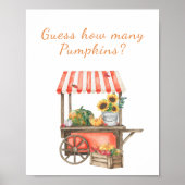 Pompoen baby shower Raad eens hoeveel pompoenen Poster (Voorkant)