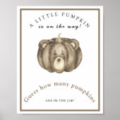Pompoen baby shower Raad eens hoeveel pompoenen Poster (Voorkant)